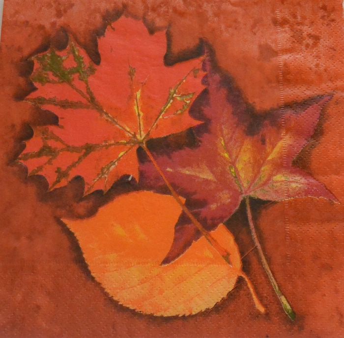 Ubrousek 33x33 cm - listy červené
