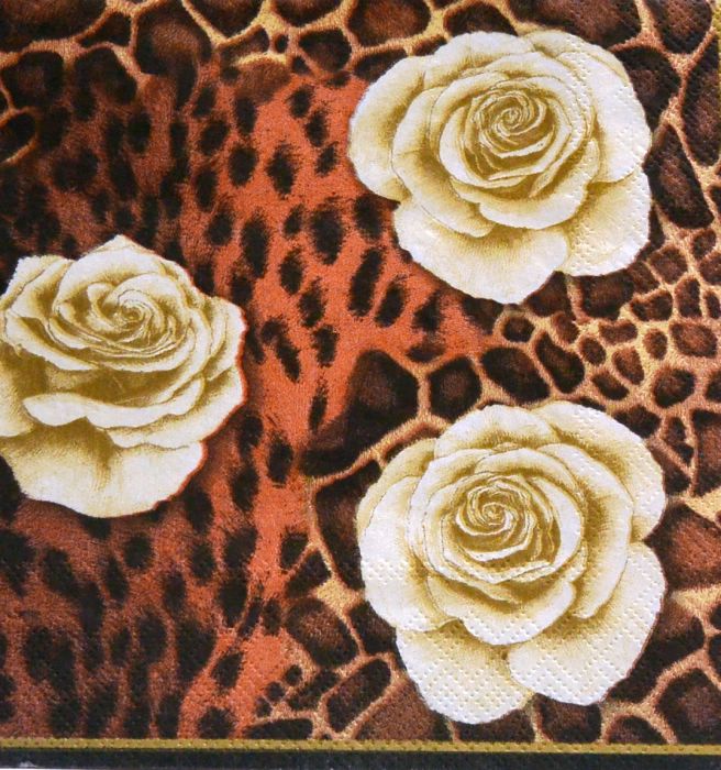 Ubrousek 33x33 cm - růže serengeti - béžová