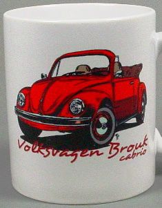 Retro hrnek - VW Brouk kabriolet