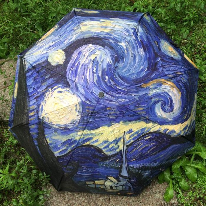 Dámský skládací deštník  - olejomalba - Van Gogh