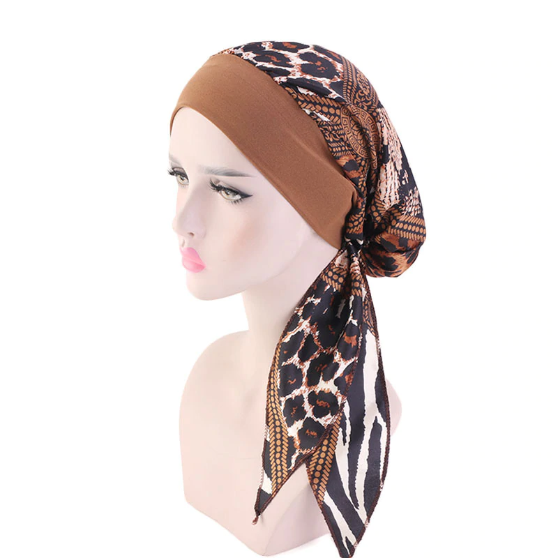Šátek, turban po chemoterapii - Leopard