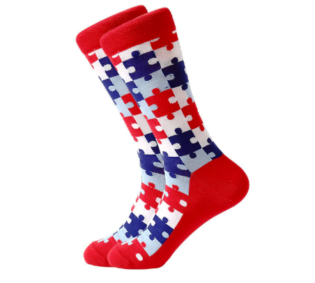 Barevné pánské ponožky Puzzle