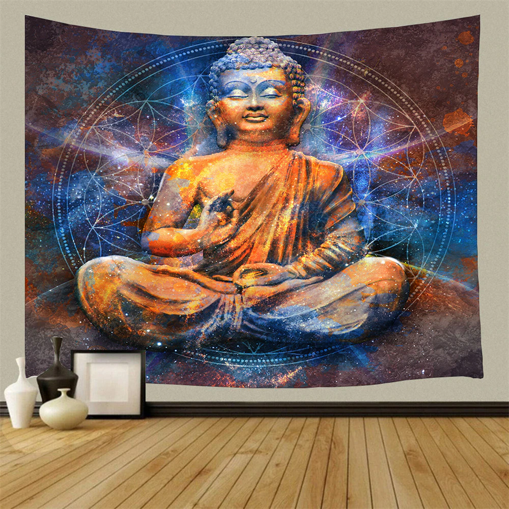 Tapiserie Buddha modrá 200x150cm