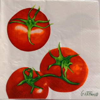 Ubrousek 33x33 cm - tři rajčata