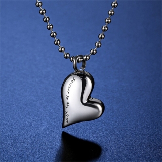 Náhrdelník srdce - Navždy v mém srdci - kremační šperk