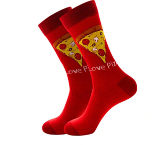  Ponožky kreslené Love Pizza