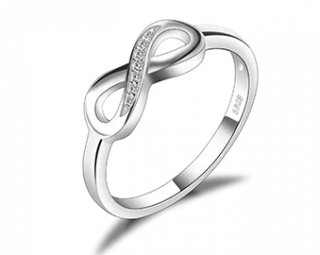 Stříbrný prsten Love Know Infinity 925/1000  