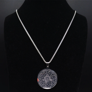 Pentagram náhrdelník Sedm archandělů nerezová ocel 316L
