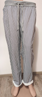 Dámské volnočasové kalhoty na gumu s bočními kapsami