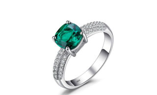 Smaragdový prsten 925/1000  